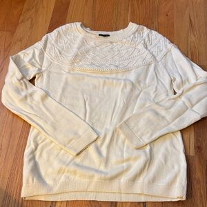 Talbots Cream Crew Neck Sweater